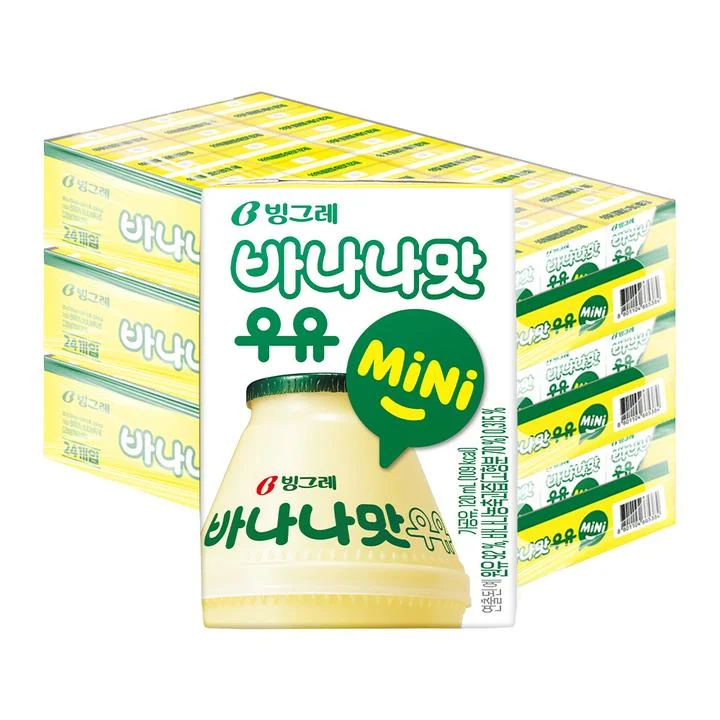 [08827] 빙그레 바나나맛 우유 미니, 120ml, 72개