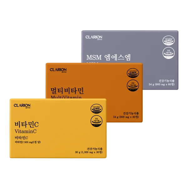 [08972] 클라리온 운동러 진화템 3종 세트, 멀티비타민+비타민C+MSM, 120정, 1개