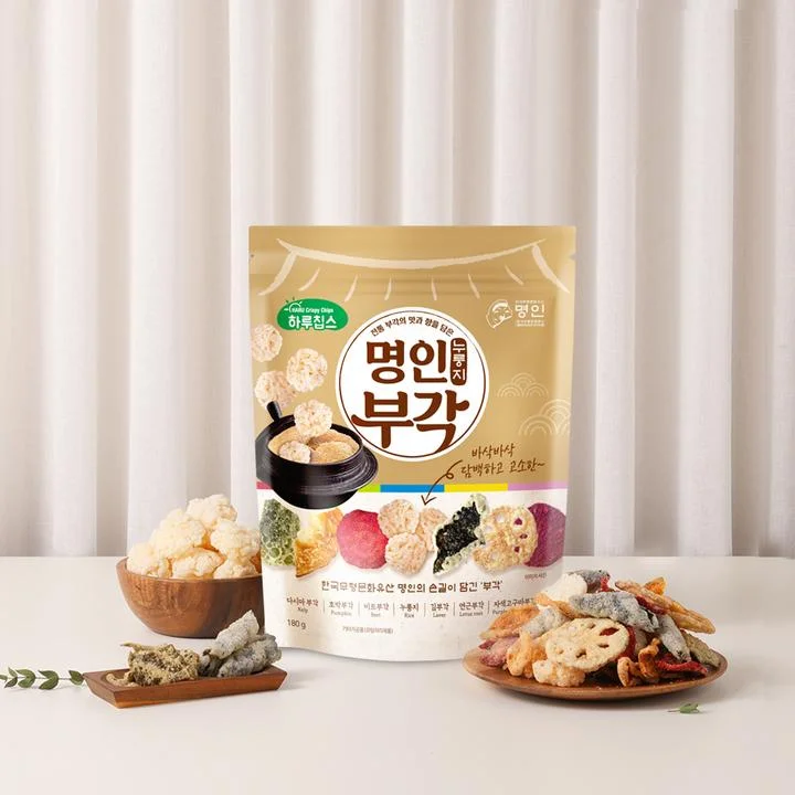 [08974] 하루칩스 명인부각, 누룽지, 180g, 3개