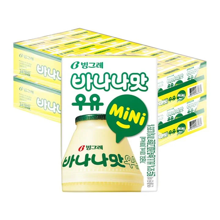 [09039] 빙그레 바나나맛 우유 미니, 120ml, 48개