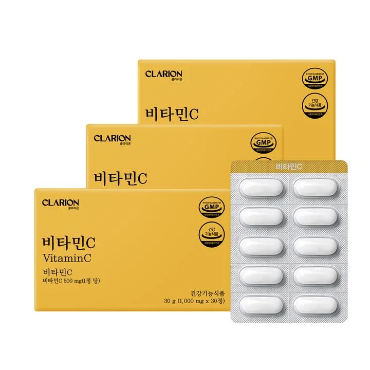 [09108] 클라리온 비타민C, 500mg, 30정, 3개