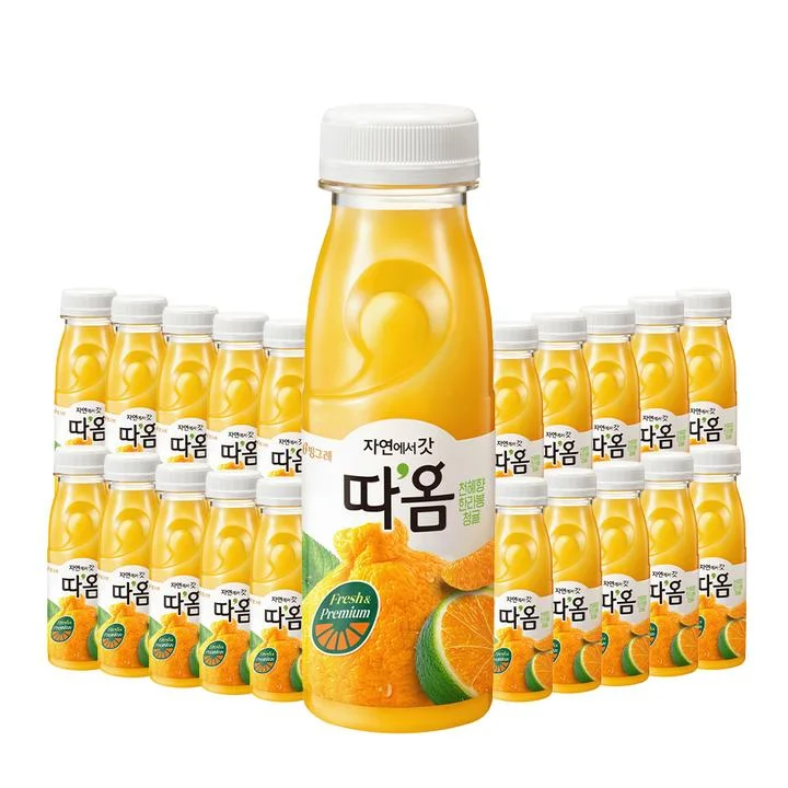 [09124] 빙그레 자연에서 갓 따옴 천혜향 한라봉 청귤 주스, 235ml, 20개
