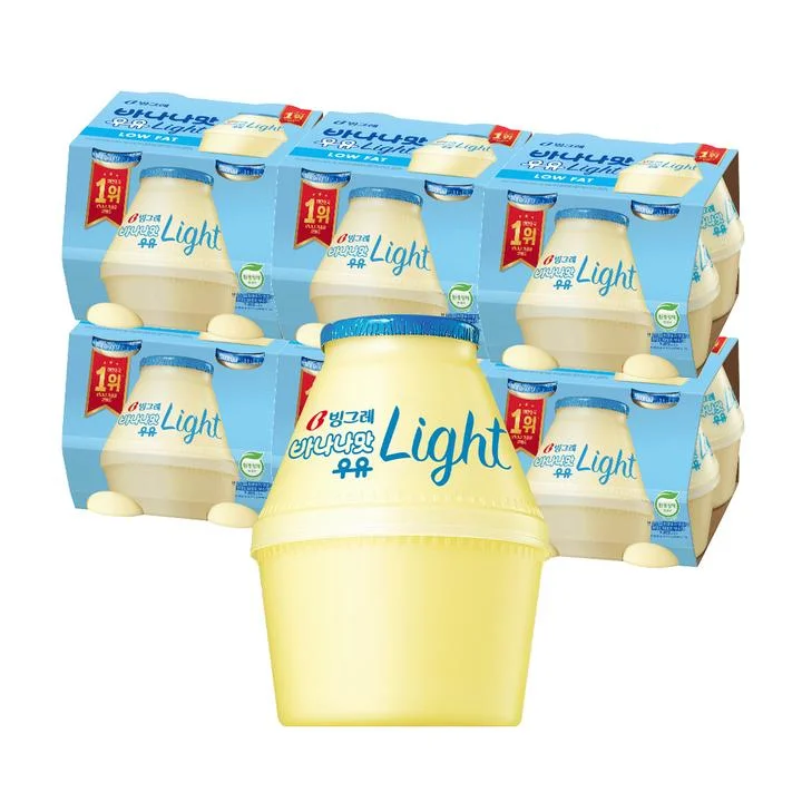 [09184] 빙그레 바나나맛 우유 라이트, 240ml, 24개